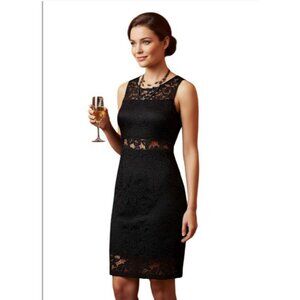 Shop WTD Black Lace Sleeveless Cocktail Dress With Sheer Cutouts Medium Womens E